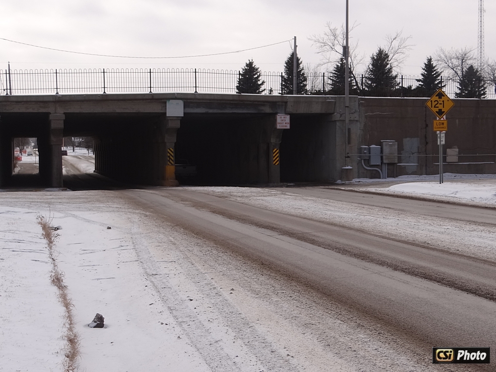Tall truck - Low Clearance Viaduct - Friday the 13th ... csi photo